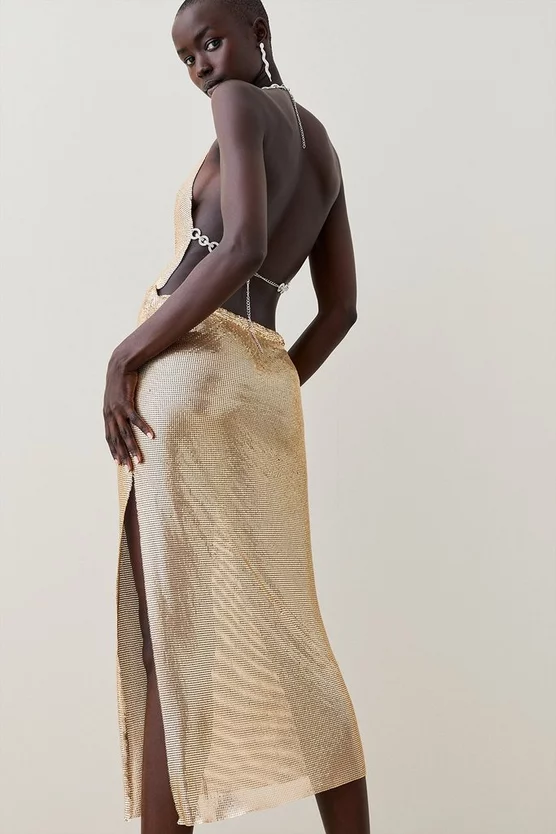 Best reviews of π₯° Karen Millen Slinky Chainmail Diamante Draped Halter Maxi π 5 Best reviews of π₯° Karen Millen Slinky Chainmail Diamante Draped Halter Maxi π - Image 3
