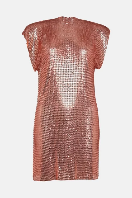 Promo π Karen Millen Slinky Chainmail Ruched Cap Sleeve Mini π Dress π 6 Promo π Karen Millen Slinky Chainmail Ruched Cap Sleeve Mini π Dress π - Image 4