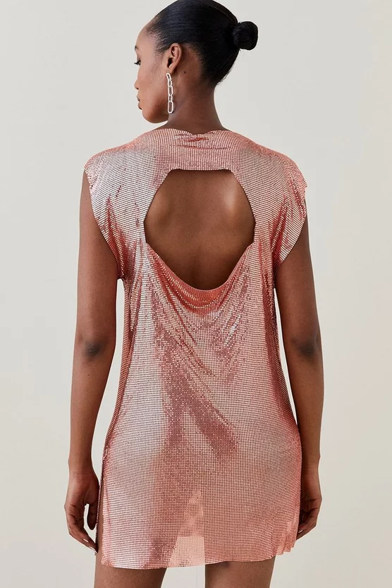 Promo π Karen Millen Slinky Chainmail Ruched Cap Sleeve Mini π Dress π 7 Promo π Karen Millen Slinky Chainmail Ruched Cap Sleeve Mini π Dress π - Image 5