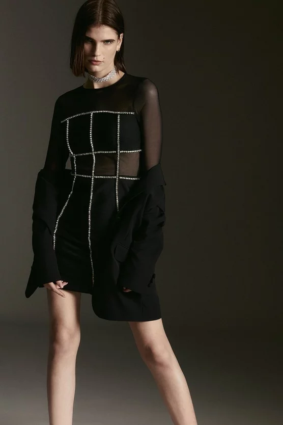 Discount π Karen Millen Bandage Cut Out Mesh Knitted Mini π Dress π₯ 4 Discount π Karen Millen Bandage Cut Out Mesh Knitted Mini π Dress π₯ - Image 2