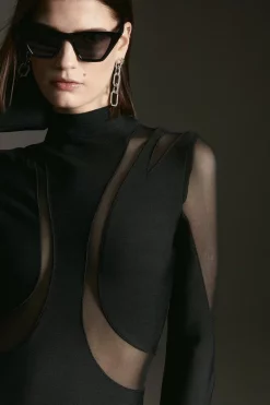 Promo π Karen Millen Bandage Cut Out Mesh Knitted Mini π Dress π 11 Promo π Karen Millen Bandage Cut Out Mesh Knitted Mini π Dress π -PARTY DRESSES Sales Store bkk05963 black xl 2