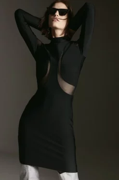 Promo π Karen Millen Bandage Cut Out Mesh Knitted Mini π Dress π 13 Promo π Karen Millen Bandage Cut Out Mesh Knitted Mini π Dress π -PARTY DRESSES Sales Store bkk05963 black xl 4
