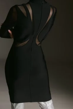 Promo π Karen Millen Bandage Cut Out Mesh Knitted Mini π Dress π 14 Promo π Karen Millen Bandage Cut Out Mesh Knitted Mini π Dress π -PARTY DRESSES Sales Store bkk05963 black xl 5