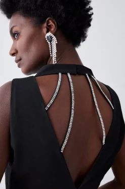 Cheap β Karen Millen Crystal Fringe Diamante Back Pencil Midi π Dress 𧨠10 Cheap β Karen Millen Crystal Fringe Diamante Back Pencil Midi π Dress 𧨠-PARTY DRESSES Sales Store bkk06072 black xl 2