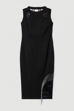 Cheap β Karen Millen Crystal Fringe Diamante Back Pencil Midi π Dress 𧨠11 Cheap β Karen Millen Crystal Fringe Diamante Back Pencil Midi π Dress 𧨠-PARTY DRESSES Sales Store bkk06072 black xl 3