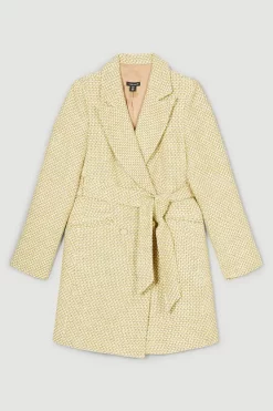 Deals 🧨 Karen Millen Tweed Blazer Cuff Mini 👗 Dress 🌟 -PARTY DRESSES Sales Store bkk06081 lime xl 3