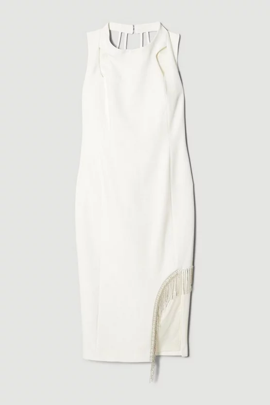 Deals π Karen Millen Crystal Fringe Diamante Back Pencil π Dress π 6 Deals π Karen Millen Crystal Fringe Diamante Back Pencil π Dress π - Image 4