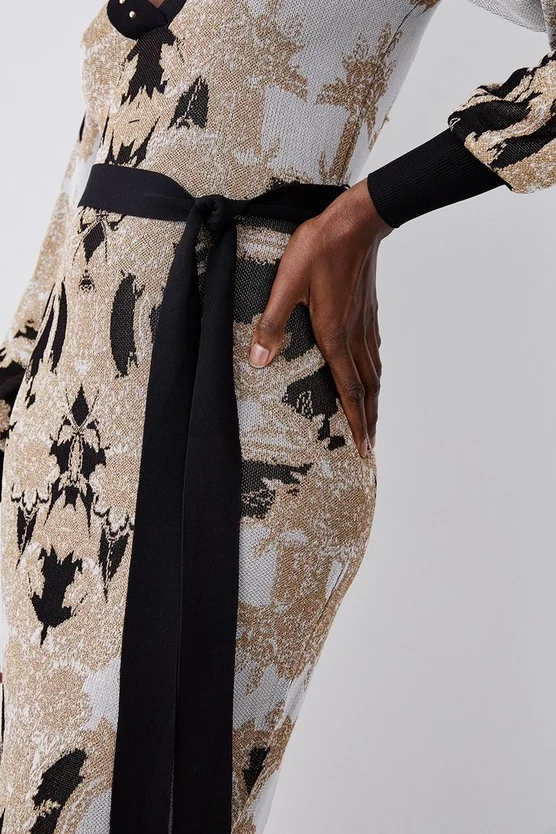 Promo π Karen Millen Belted Slinky Sparkle Knit Jacquard π Dress π₯ 4 Promo π Karen Millen Belted Slinky Sparkle Knit Jacquard π Dress π₯ - Image 2