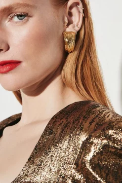 Top 10 🤩 Karen Millen Sweetheart Neck Jacquard Mini 👗 Dress ✨ -PARTY DRESSES Sales Store bkk06235 gold xl 2