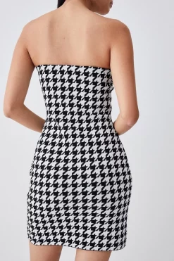 Deals 😉 Karen Millen 🐕 Dogtooth Co-ord Knit Mini 👗 Dress 🔥 -PARTY DRESSES Sales Store bkk06320 mono xl 5