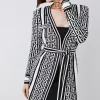 Best Sale π Karen Millen Mono Military Trim Belted Jacquard Knit Cardigan π 1 Best Sale π Karen Millen Mono Military Trim Belted Jacquard Knit Cardigan π -PARTY DRESSES Sales Store bkk06338 mono xl