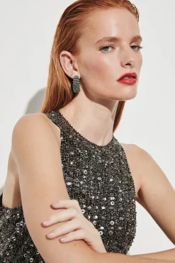 Coupon ⌛ Karen Millen Premium Crystal Embellished Open Back Maxi ✔️ -PARTY DRESSES Sales Store bkk06390 silver xl 2