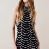 Budget 💯 Karen Millen Draped Beaded High Neck Mini 👗 Dress 🤩 -PARTY DRESSES Sales Store bkk06521 black xl