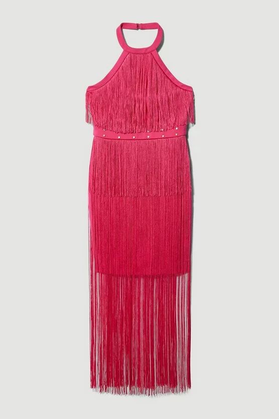 Promo ๐ Karen Millen Fringed Ponte Detail Halter Neck Mini ๐ Dress ๐ 5 Promo ๐ Karen Millen Fringed Ponte Detail Halter Neck Mini ๐ Dress ๐ - Image 4