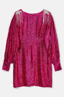 Discount 👍 Karen Millen Plus Sequin & Crystal Embellished Woven 👗 Dress 👏 -PARTY DRESSES Sales Store bkk06604 hot20pink xl 3