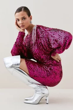 Best reviews of π€© Karen Millen Tall Sequin & Crystal Embellished Woven π Dress π 13 Best reviews of π€© Karen Millen Tall Sequin & Crystal Embellished Woven π Dress π -PARTY DRESSES Sales Store bkk06605 hot20pink xl 4