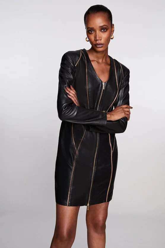 Flash Sale β Karen Millen Leather Snake Trim Detail Mini π Dress π 3 Flash Sale β Karen Millen Leather Snake Trim Detail Mini π Dress π - Image 2
