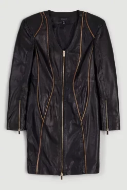 Flash Sale β Karen Millen Leather Snake Trim Detail Mini π Dress π 11 Flash Sale β Karen Millen Leather Snake Trim Detail Mini π Dress π -PARTY DRESSES Sales Store bkk06672 black xl 3