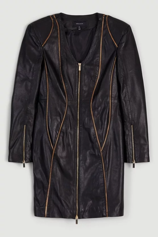 Flash Sale β Karen Millen Leather Snake Trim Detail Mini π Dress π 5 Flash Sale β Karen Millen Leather Snake Trim Detail Mini π Dress π - Image 4