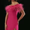 Best Sale π Karen Millen Compact Stretch Feather Bardot Mini π Dress π 1 Best Sale π Karen Millen Compact Stretch Feather Bardot Mini π Dress π -PARTY DRESSES Sales Store bkk06749 pink xl