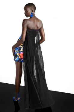 Wholesale 🔥 Karen Millen Weston Mirrored Marble Print Maxi Cape Back 👗 Dress 🌟 -PARTY DRESSES Sales Store bkk06862 multi xl 2