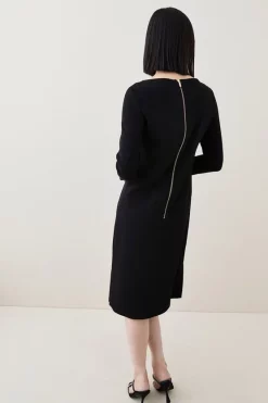 Coupon ๐คฉ Karen Millen Compact Stretch Viscose Sleeved Clean Midi ๐ Dress ๐ 13 Coupon ๐คฉ Karen Millen Compact Stretch Viscose Sleeved Clean Midi ๐ Dress ๐ -PARTY DRESSES Sales Store bkk06899 black xl 4