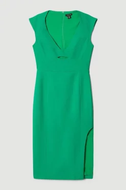 Hot Sale π Karen Millen Structured Crepe Pencil Midi π Dress π 11 Hot Sale π Karen Millen Structured Crepe Pencil Midi π Dress π -PARTY DRESSES Sales Store bkk06901 green xl 3