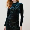 Deals 🔔 Karen Millen Velvet Cut Out Jersey Mini 👗 Dress 🔔