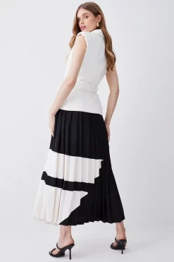 New π Karen Millen Mono Tailored And Pleat Belted Midi π Dress π― 10 New π Karen Millen Mono Tailored And Pleat Belted Midi π Dress π― -PARTY DRESSES Sales Store bkk07180 mono xl 2