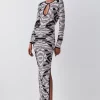 Cheapest 🧨 Karen Millen Abstract Jacquard Knitted Maxi Column 👗 Dress ⌛