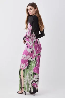 Wholesale 🎉 Karen Millen Optical Jacquard Knitted Maxi Column 👗 Dress 🎁 -PARTY DRESSES Sales Store bkk07507 multi xl 2