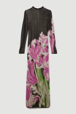 Wholesale 🎉 Karen Millen Optical Jacquard Knitted Maxi Column 👗 Dress 🎁 -PARTY DRESSES Sales Store bkk07507 multi xl 3