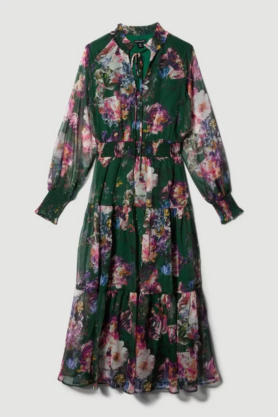 Promo π Karen Millen Floral Shirred Detail Woven Maxi π Dress π 6 Promo π Karen Millen Floral Shirred Detail Woven Maxi π Dress π - Image 4