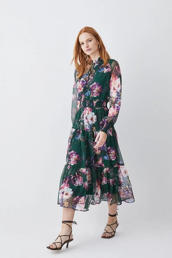 Promo π Karen Millen Floral Shirred Detail Woven Maxi π Dress π 7 Promo π Karen Millen Floral Shirred Detail Woven Maxi π Dress π - Image 5