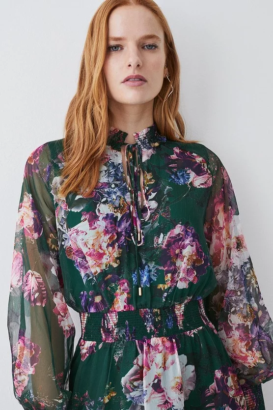 Promo π Karen Millen Floral Shirred Detail Woven Maxi π Dress π 8 Promo π Karen Millen Floral Shirred Detail Woven Maxi π Dress π - Image 6