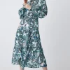 Buy 🌟 Karen Millen Paisley Shirred Detail Woven Maxi 👗 Dress 🎁