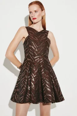 Deals 🎉 Karen Millen Animal Jacquard Cross Front Mini 👗 Dress 🥰 -PARTY DRESSES Sales Store bkk07945 animal xl 2