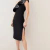 Best reviews of ✨ Karen Millen Geo Jacquard Contrast Ruffle Pencil Midi 👗 Dress 😀 -PARTY DRESSES Sales Store bkk08242 black xl