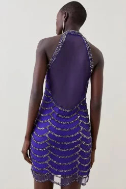 Brand new β€οΈ Karen Millen Tall Draped Beaded High Neck Mini π Dress π₯° 10 Brand new β€οΈ Karen Millen Tall Draped Beaded High Neck Mini π Dress π₯° -PARTY DRESSES Sales Store bkk08630 electric20blue xl 2