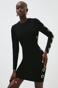 Flash Sale π Karen Millen Fitted Eyelet Trim Detail Jersey Mini π Dress π₯ 13 Flash Sale π Karen Millen Fitted Eyelet Trim Detail Jersey Mini π Dress π₯ -PARTY DRESSES Sales Store womens black fitted eyelet trim detail jersey mini dress