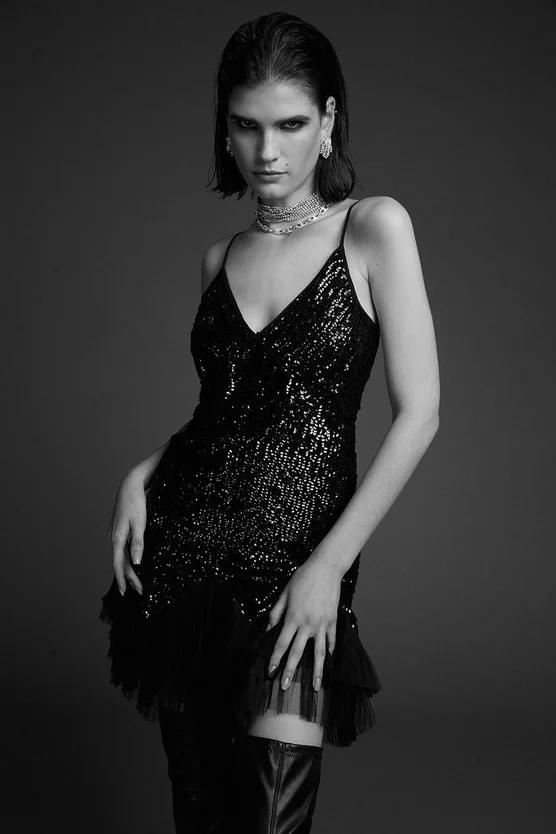 Brand new โจ Karen Millen Sequin And Lace Mini ๐ Dress With Tulle ๐ Skirt ๐ 10 Brand new โจ Karen Millen Sequin And Lace Mini ๐ Dress With Tulle ๐ Skirt ๐ - Image 8