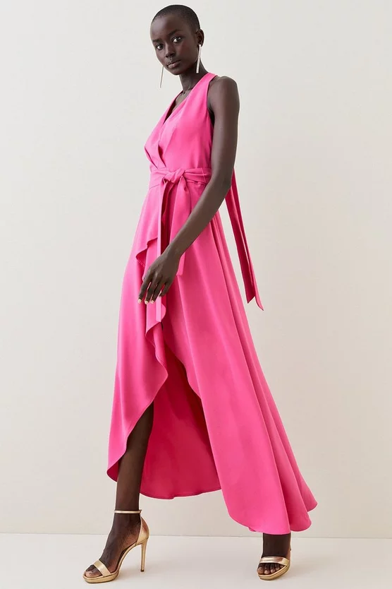Wholesale π― Karen Millen Soft Tailored Waterfall Halter Maxi π Dress π₯° 7 Wholesale π― Karen Millen Soft Tailored Waterfall Halter Maxi π Dress π₯° - Image 5