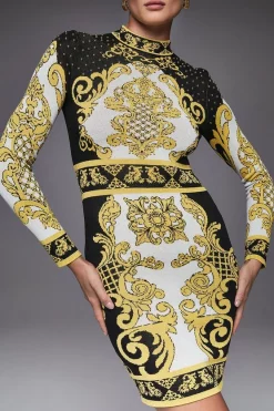 Discount π Karen Millen All Over Baroque Jacquard Knit Mini π Dress π 12 Discount π Karen Millen All Over Baroque Jacquard Knit Mini π Dress π -PARTY DRESSES Sales Store womens cobalt all over baroque jacquard knit mini dress