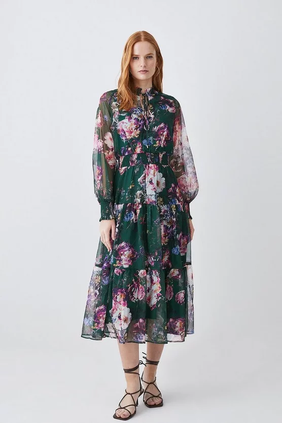 Promo π Karen Millen Floral Shirred Detail Woven Maxi π Dress π 9 Promo π Karen Millen Floral Shirred Detail Woven Maxi π Dress π - Image 7