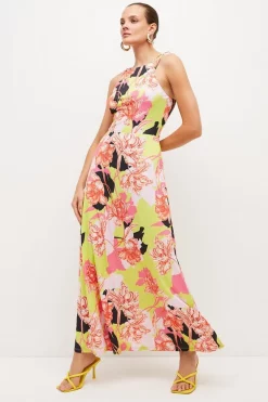 Promo π Karen Millen Neon Floral Print Jersey Crepe Maxi π Dress π€© 11 Promo π Karen Millen Neon Floral Print Jersey Crepe Maxi π Dress π€© -PARTY DRESSES Sales Store womens floral neon floral print jersey crepe maxi dress