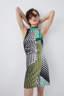 Cheapest π₯ Karen Millen Geo Print High Neck Jersey Mini π Dress π 13 Cheapest π₯ Karen Millen Geo Print High Neck Jersey Mini π Dress π -PARTY DRESSES Sales Store womens geo geo print high neck jersey mini dress