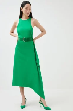 New 🔥 Karen Millen Compact Stretch Viscose Asymmetric Drape Midaxi 👗 Dress 😉 11 New 🔥 Karen Millen Compact Stretch Viscose Asymmetric Drape Midaxi 👗 Dress 😉 -PARTY DRESSES Sales Store womens green compact stretch viscose asymmetric drape midaxi dress