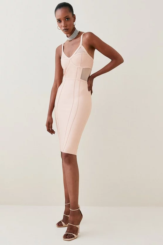 Best Sale π Karen Millen Bandage Knit And Mesh Insert Corset Mini π Dress π 8 Best Sale π Karen Millen Bandage Knit And Mesh Insert Corset Mini π Dress π - Image 6